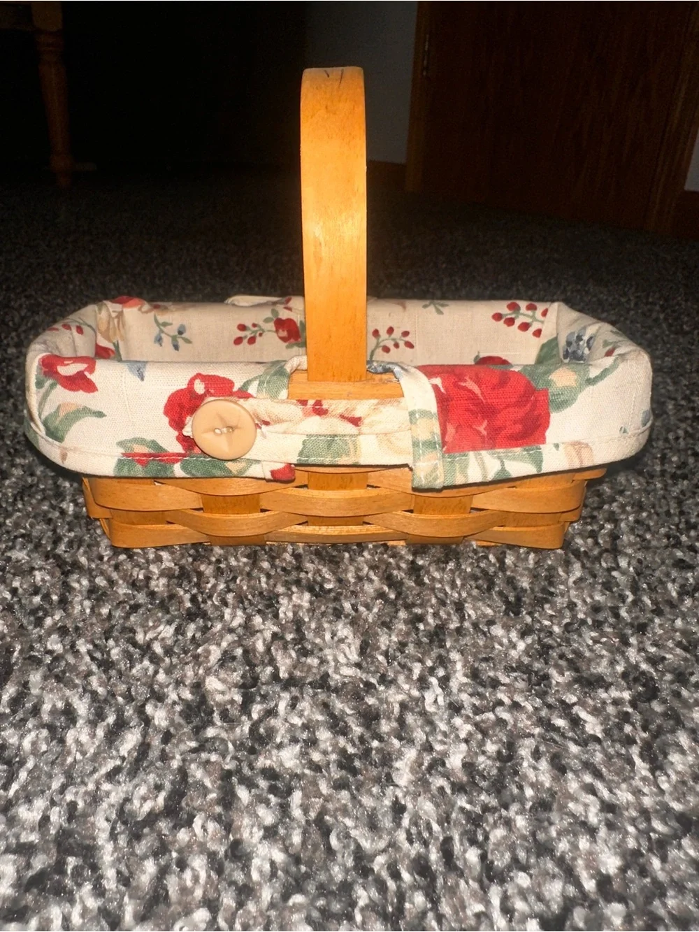 Longaberger Floral-Lined small Basket